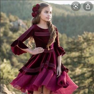 Burgundy velvet holiday dress